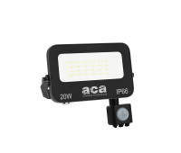 LED фасаден прожектор с датчик за движение ACA LIGHTING N20CCTS 20W 3000K - 4000K - 6500K IP66 PIR SENSOR FLOODLIGHT