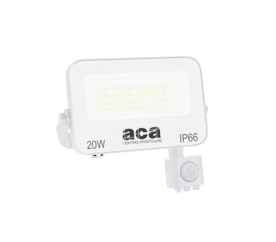 ACA LIGHTING N20CCTSW 20W 3000K - 4000K - 6500K IP66 PIR SENSOR WHITE FLOODLIGHT