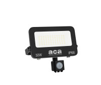 LED фасаден прожектор с датчик за движение ACA LIGHTING N30CCTS 30W 3000K - 4000K - 6500K IP66 PIR SENSOR FLOODLIGHT