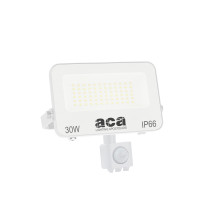 ACA LIGHTING N30CCTSW 30W 3000K - 4000K - 6500K IP66 PIR SENSOR WHITE FLOODLIGHT