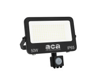 LED фасаден прожектор с датчик за движение ACA LIGHTING N50CCTS 50W 3000K - 4000K - 6500K IP66 PIR SENSOR FLOODLIGHT