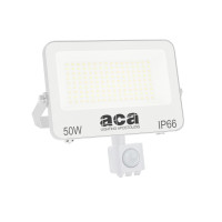 ACA LIGHTING N50CCTSW 50W 3000K - 4000K - 6500K IP66 PIR SENSOR WHITE FLOODLIGHT