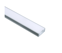 Алуминиев профил за външен монтаж за LED лента ACA LIGHTING P109U MINI SILVER COLOUR SURFACE MOUNTING PROFILE WITH OPAL DIFFUSER 2000mm