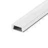 ACA LIGHTING P109W MINI WHITE COLOUR SURFACE MOUNTING PROFILE WITH OPAL DIFFUSER 2000mm