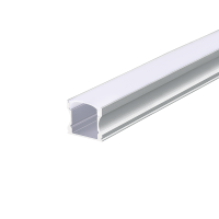 ACA LIGHTING P113U SCAR SILVER COLOUR SURFACE MOUNTING PROFILE WITH OPAL DIFFUSER 2000mm