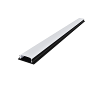 Алуминиев огъваем профил за външен монтаж за LED лента ACA LIGHTING P114NU100MB WHIP BLACK COLOUR SURFACE MOUNTING FLEXIBLE PROFILE WITH OPAL DIFFUSER 2000mm