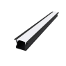 Алуминиев профил за вграждане за LED лента ACA LIGHTING P115UB HAZEL BLACK RECESSED PROFILE WITH OPAL DIFFUSER 2000mm