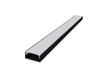 Алуминиев профил за външен монтаж за LED лента ACA LIGHTING P117UB NORM BLACK COLOUR SURFACE MOUNTING PROFILE WITH OPAL DIFFUSER 2000mm