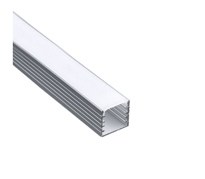 Алуминиев профил за външен монтаж за LED лента ACA LIGHTING P124U DEP SILVER COLOUR SURFACE MOUNTING PROFILE WITH OPAL DIFFUSER 2000mm