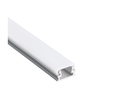 Алуминиев профил за външен монтаж за LED лента ACA LIGHTING P127U BRAEL SILVER COLOUR SURFACE MOUNTING PROFILE WITH OPAL DIFFUSER 2000mm