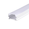ACA LIGHTING P151WU MICRO WHITE COLOUR SURFACE MOUNTING PROFILE WITH OPAL DIFFUSER 2000mm