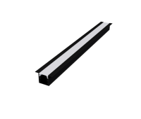 Алуминиев профил за вграждане за LED лента ACA LIGHTING P160UB LESTE BLACK RECESSED PROFILE WITH OPAL DIFFUSER 2000mm