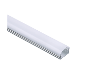 Алуминиев профил за външен монтаж за LED лента ACA LIGHTING P163U CRUZ SILVER COLOUR SURFACE MOUNTING PROFILE WITH OPAL DIFFUSER 2000mm