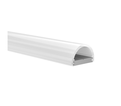 Алуминиев профил за външен монтаж за LED лента ACA LIGHTING P172U RAINA SILVER COLOUR SURFACE MOUNTING PROFILE WITH OPAL DIFFUSER 2000mm