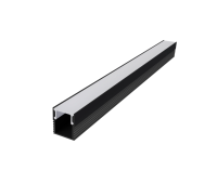 Алуминиев профил за външен монтаж за LED лента ACA LIGHTING P178UB REGO BLACK COLOUR SURFACE MOUNTING PROFILE WITH OPAL DIFFUSER 2000mm