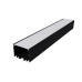 Алуминиев профил за външен монтаж за LED лента ACA LIGHTING P217UB CORA BLACK ALUMINIUM SURFACE PROFILE WITH OPAL DIFFUSER 2000mm