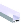 ACA LIGHTING P28NU PEND SILVER COLOUR SURFACE MOUNTING PROFILE WITH SEMI CLEAR DIFFUSER 2000mm