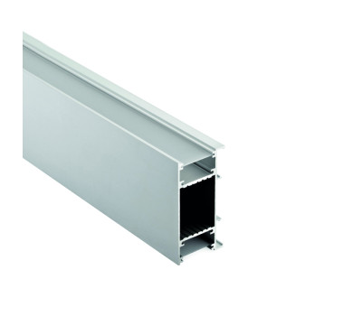 Алуминиев профил за външен монтаж за LED лента ACA LIGHTING P49NU NIC UP - DOWN SILVER COLOUR SURFACE MOUNTING PROFILE WITH OPAL DIFFUSER 2000mm