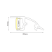 ACA LIGHTING P62NU RAINA SILVER COLOUR SURFACE MOUNTING PROFILE WITH OPAL DIFFUSER 2000mm
