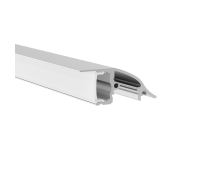 ACA LIGHTING P62NU RAINA SILVER COLOUR SURFACE MOUNTING PROFILE WITH OPAL DIFFUSER 2000mm