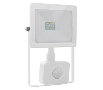 ACA LIGHTING Q1040WS 10W 4000K IP66 WHITE MOTION SENSOR FLOODLIGHT