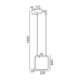 ACA LIGHTING V30LEDP22BK SYMETRIA