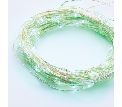 ACA LIGHTING X01100515 2,25W 3000K 10000mm 3 x AA LED STRING LIGHTS TIMER GREEN SILVER COPPER WIRE IP44