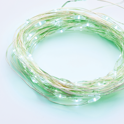 ACA LIGHTING X01100515 2,25W 3000K 10000mm 3 x AA LED STRING LIGHTS TIMER GREEN SILVER COPPER WIRE IP44