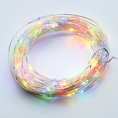 LED светещ гирлянд ACA LIGHTING X01200312 6W RGBY 20000mm SILVER LED STRING LIGHT WITH COPPER WIRE IP44