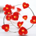 LED светещ гирлянд ACA LIGHTING X01204115 1.2W 3000K 2000mm 2 x AA ACRYLIC RED HEART STRING LIGHT WITH COPPER WIRE