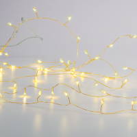 ACA LIGHTING X01501317 3W 3000K 2500mm 3 x AA CLUSTER LED STRING LIGHTS WITH GOLD COPPER WIRE