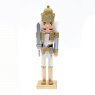 Коледна декорация ACA LIGHTING X023005 WOODEN GOLD NUTCRACKER SOLDIER WITH SWORD 35cm