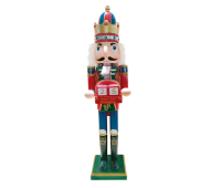 ACA LIGHTING X023006 WOODEN NUTCRACKER KING WITH CALENDAR