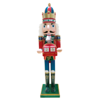 Коледна декорация ACA LIGHTING X023006 WOODEN NUTCRACKER KING WITH CALENDAR