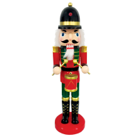 ACA LIGHTING X023010 WOODEN NUTCRACKER WITH DRUM