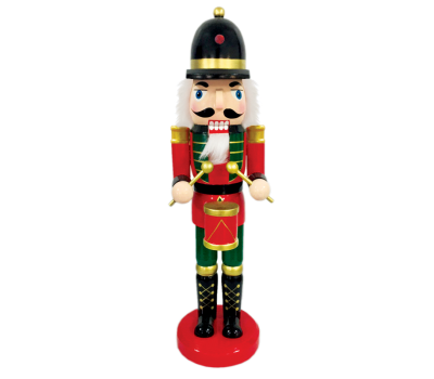 ACA LIGHTING X023010 WOODEN NUTCRACKER WITH DRUM