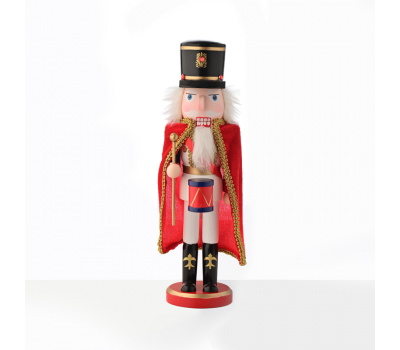 ACA LIGHTING X023507 WOODEN NUTCRACKER WITH DRUM