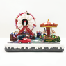 LED коледна декорация ACA LIGHTING X0333 LED SNOWY AMUSEMENT PARK AND ROAD + ROTATION CAROUSEL AND WHEEL 8 SONGS 3,6W RGB LED 