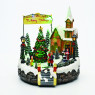 ACA LIGHTING X0351 LED SNOWY HOLIDAY VILLAGE + ROTATION FAMILY 8 SONGS 0,54W RGB LED 3 x AA