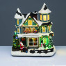 ACA LIGHTING X0354 LED SNOWY HOUSE WITH SLEIGH 8 SONGS 0,6435W RGB 3 x AA