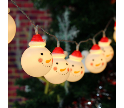 LED светещ гирлянд ACA LIGHTING X04101104 0,6W 3000K 1350mm 2 x AA PLASTIC SNOWMAN DECORATIVE STRING LIGHT