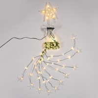 ACA LIGHTING X041901525 2,4W 3000K LED STRING TREE LIGHTS WITH STAR WITH PVC COPPER WIRE