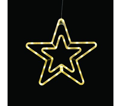 ACA LIGHTING X04421331 LED PLASTIC DOUBLE STARS 2W 3000K 3 x AA/USB