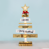 LED коледна декорация ACA LIGHTING X05121120 LED WOODEN WISHES CHRISTMAS TREE 0,6W 3000K 2 x AA