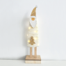 LED коледна декорация ACA LIGHTING X05121419 LED WOODEN SANTA WITH WOOL 0,72W 3000K 2 x AAA