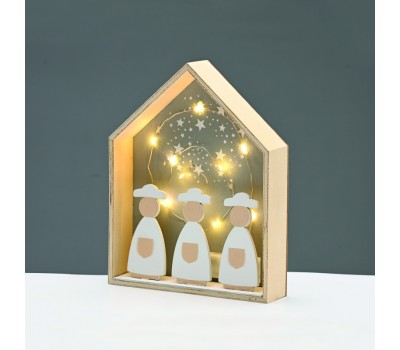 ACA LIGHTING X051401125 LED PLYWOOD HOUSE 0,6W 3000K 2 x AAA