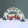 LED коледна декорация ACA LIGHTING X05151131 LED CHRISTMAS PLYWOOD SNOWY VILLAGE WITH ARCH 0,9W 3000K 2 x AA 