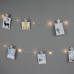 ACA LIGHTING X05251111 1.5W 3000K 1350mm 3 x AA SILVER GLITTER STAR CLIP STRING LIGHT WITH COPPER WIRE IP44