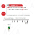 ACA LIGHTING X05251112 1.5W 3000K 1350mm 3 x AA CHRISTMAS TREE CLIP STRING LIGHT WITH COPPER WIRE IP44