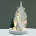 LED коледна декорация ACA LIGHTING X0551130 LED WOODEN CHRISTMAS TREES WITH HOUSE 0,3W 3000K 2 x AA 